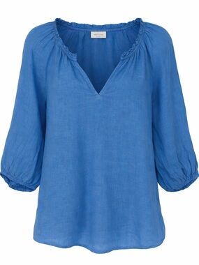 J. Jill Love Linen V Neck 3/4 Sleeve‎ Tunic Top